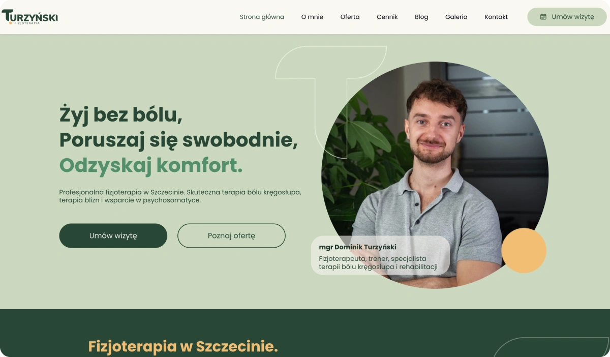 Dominik Turzyński — strona zbudowana w WebWave