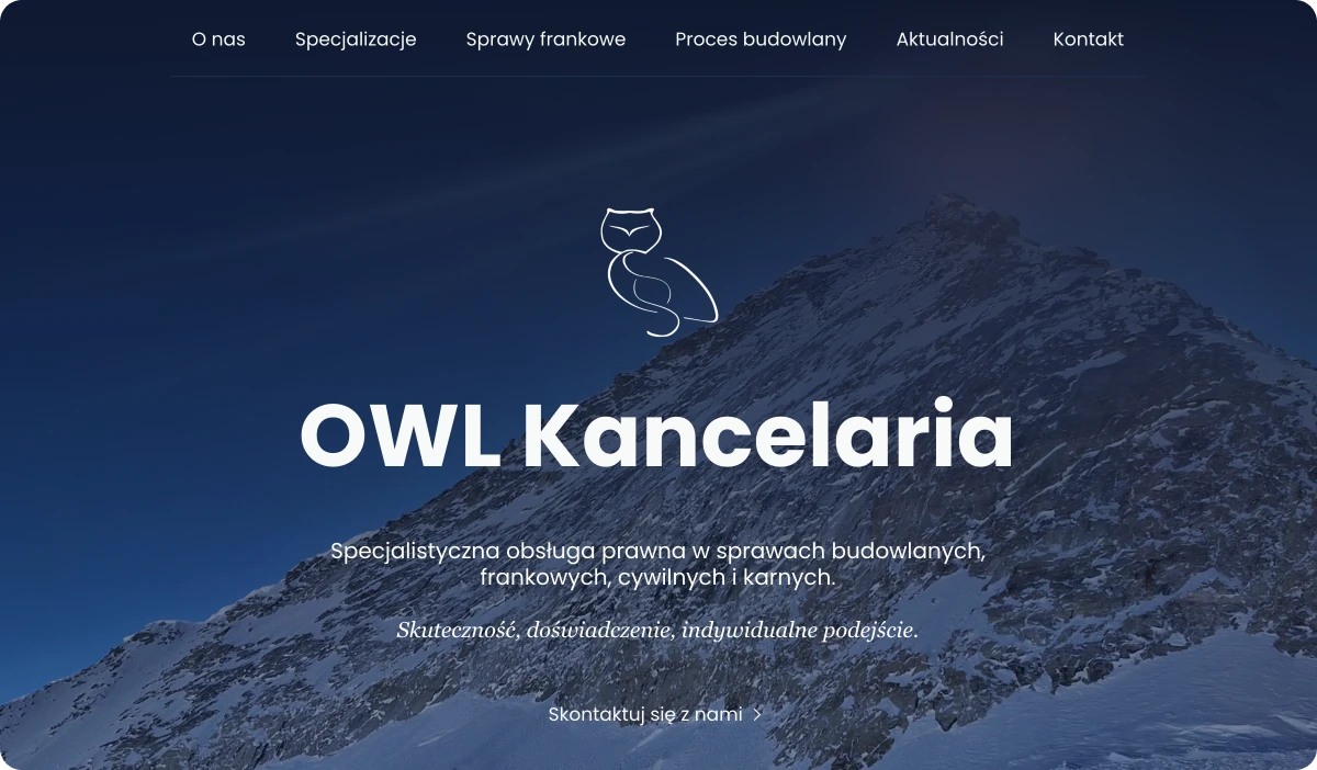 OWL Kancelaria — strona zbudowana w WebWave