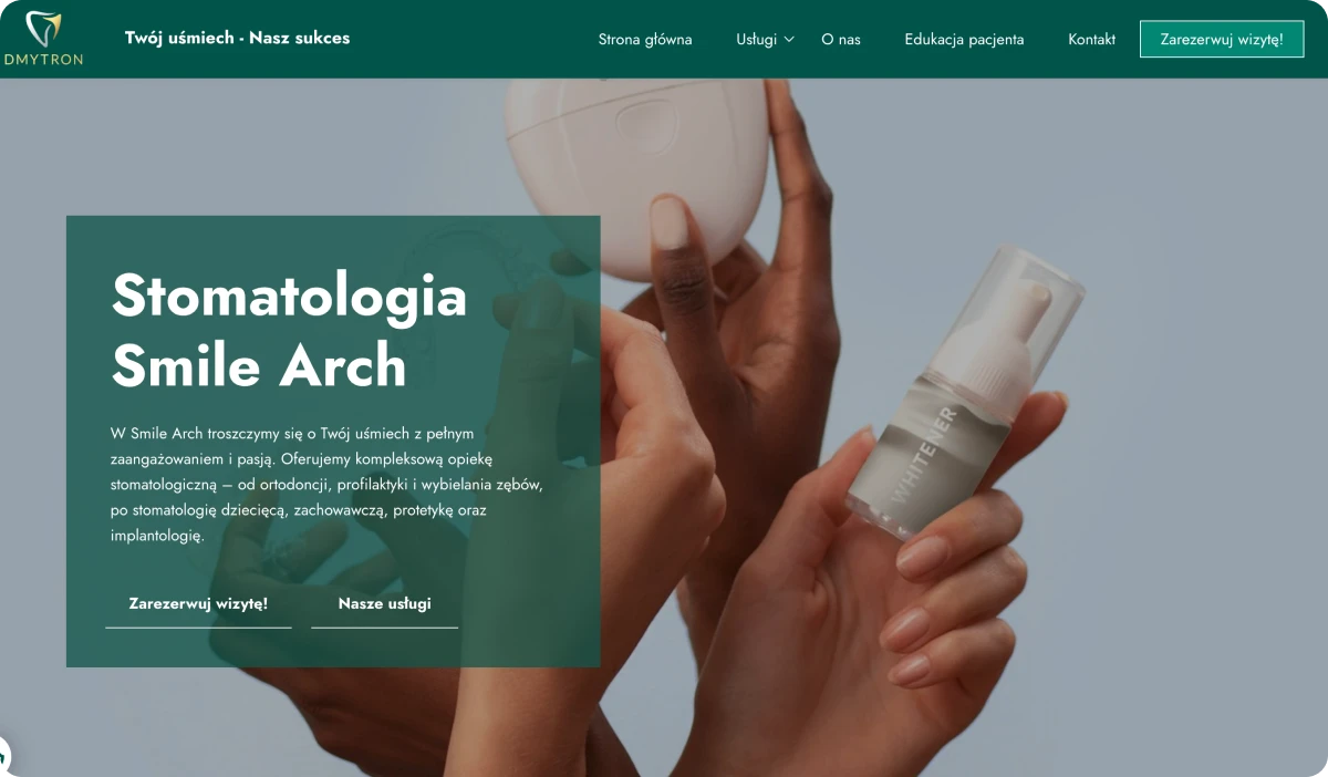 Smile Arch — strona zbudowana w WebWave